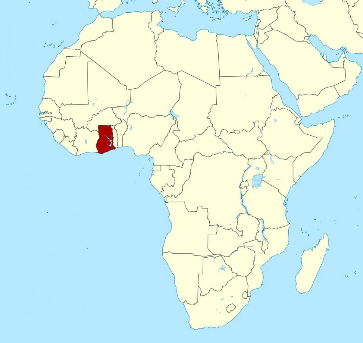 kart Afrika göstərən Qana